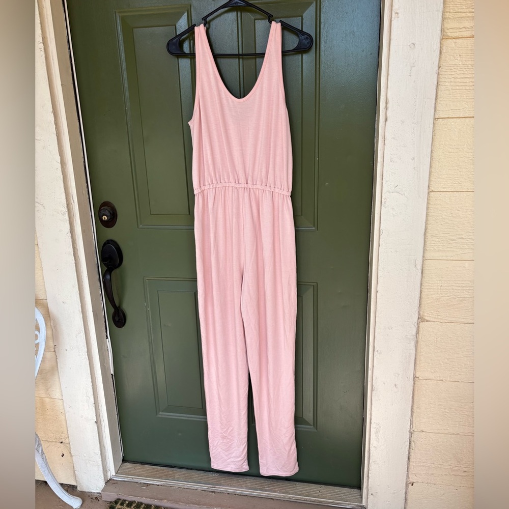 Steve Madden Sleeveless French Terry Jumpsuit Small $89 - Picture 2 of 4